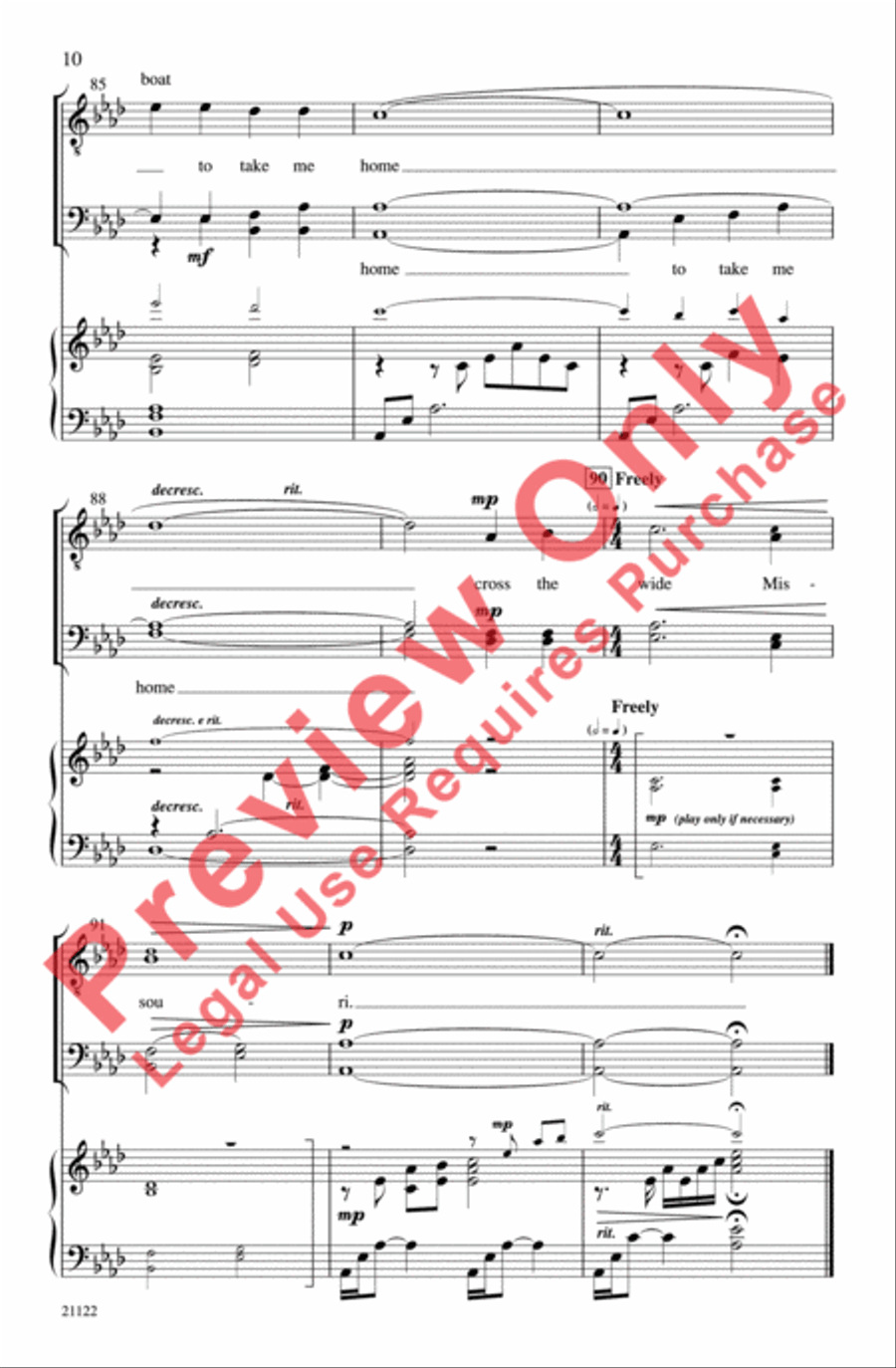 'Cross the Wide Missouri 'Cross the Wide Missouri Men's Choir scores gallery preview page 10