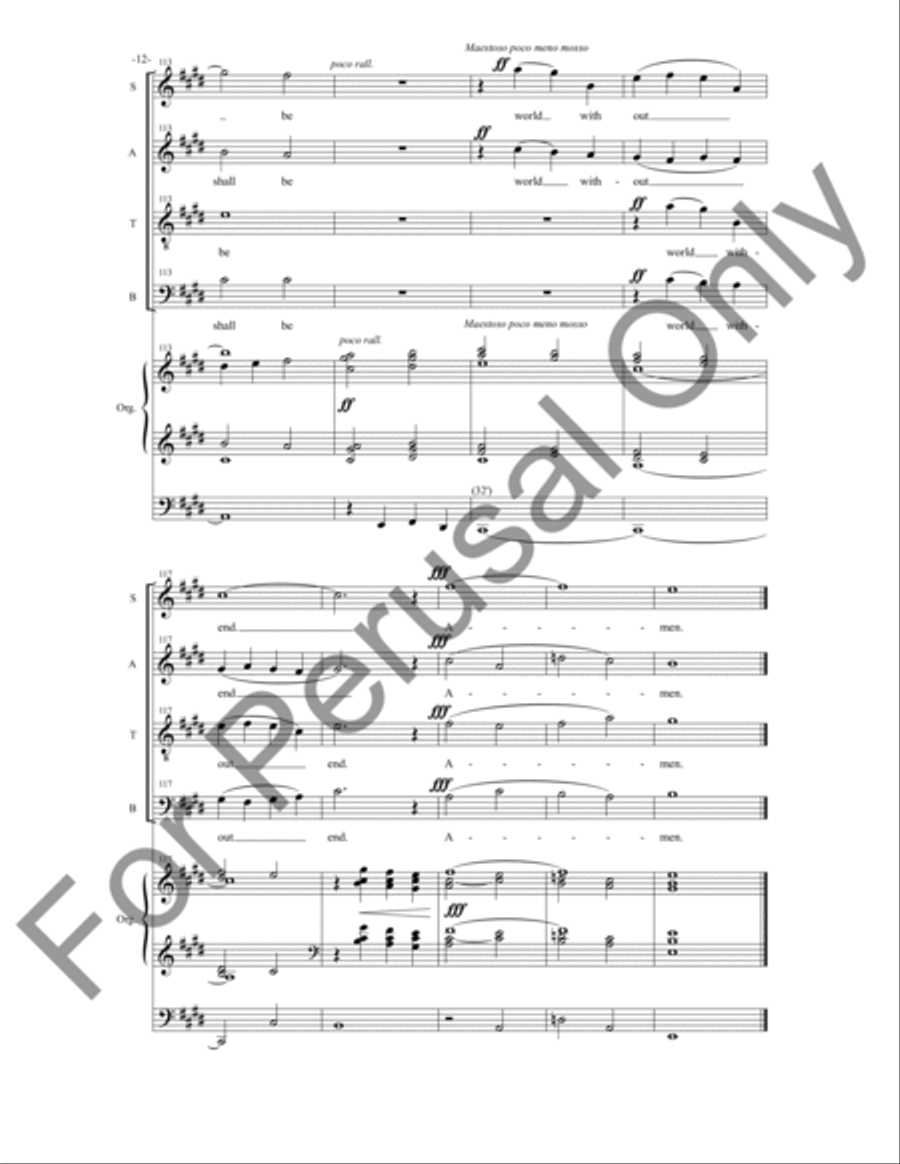 Magnificat and Nunc Dimittis 4-Part scores gallery preview page 13