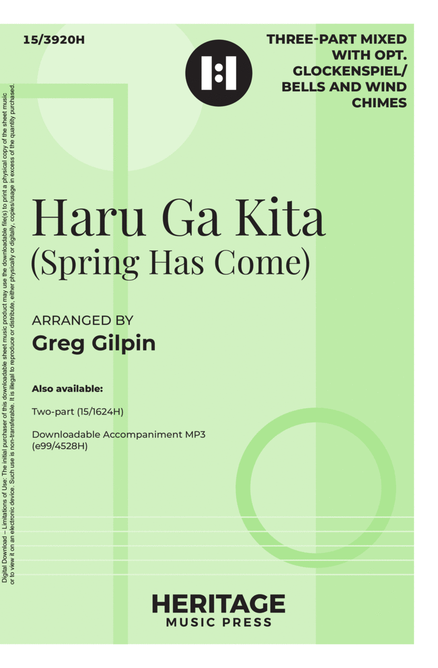 Haru Ga Kita 3-Part scores gallery preview page 1