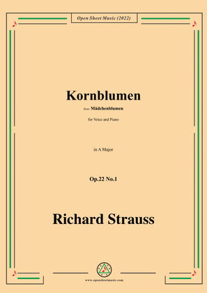 Richard Strauss-Kornblumen,Op.22 No.1,in A Major