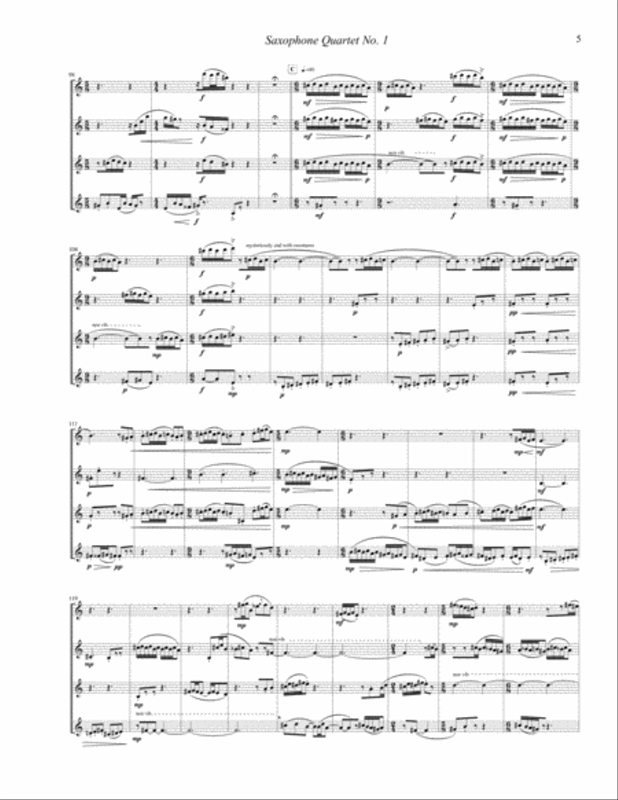 Saxophone Quartet Nr. 1 (2018) Saxophone Quartet scores gallery preview page 5