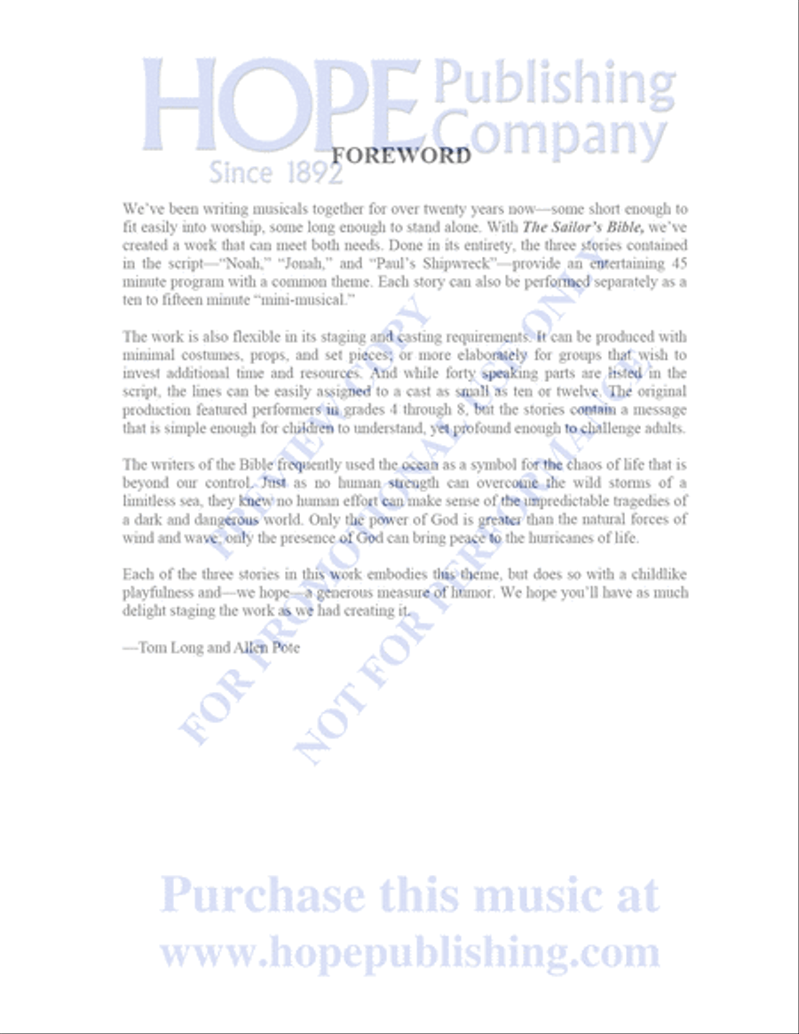 Sailor's Bible Children's Choir scores gallery preview page 4