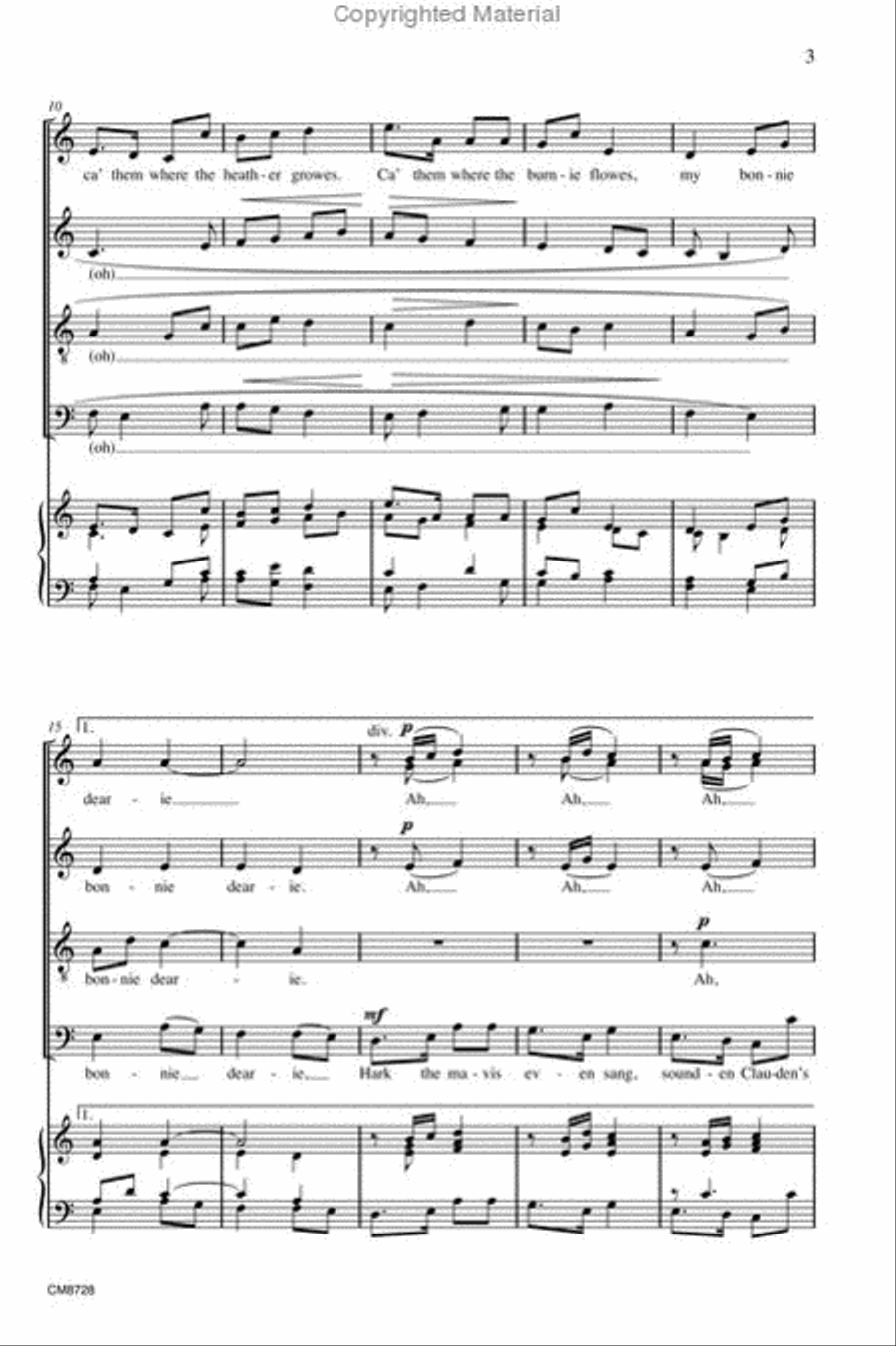Ca the Yowes 4-Part scores gallery preview page 3