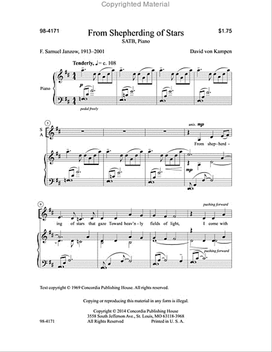 From Shepherding of Stars 4-Part scores gallery preview page 2