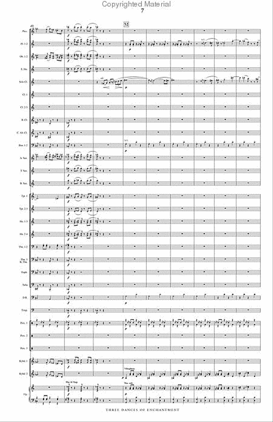 Three Dances of Enchantment Concert Band scores gallery preview page 8