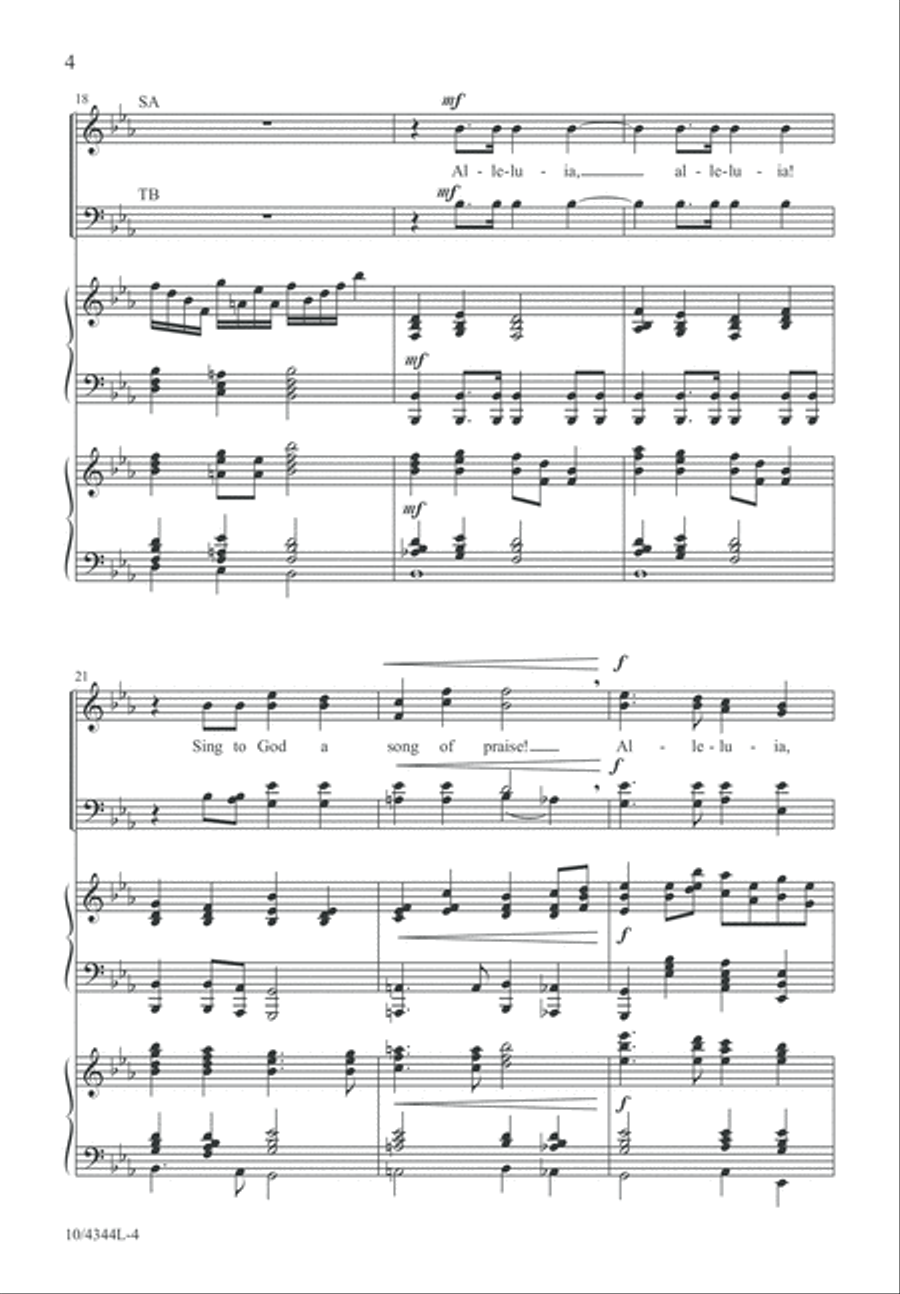 Easter Hymn of Praise 4-Part scores gallery preview page 4