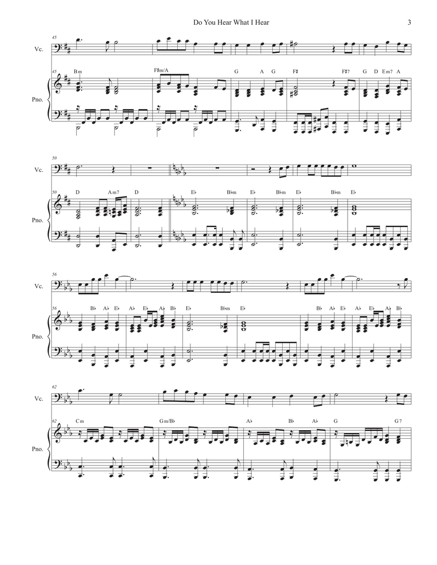 Do You Hear What I Hear Piano scores gallery preview page 3