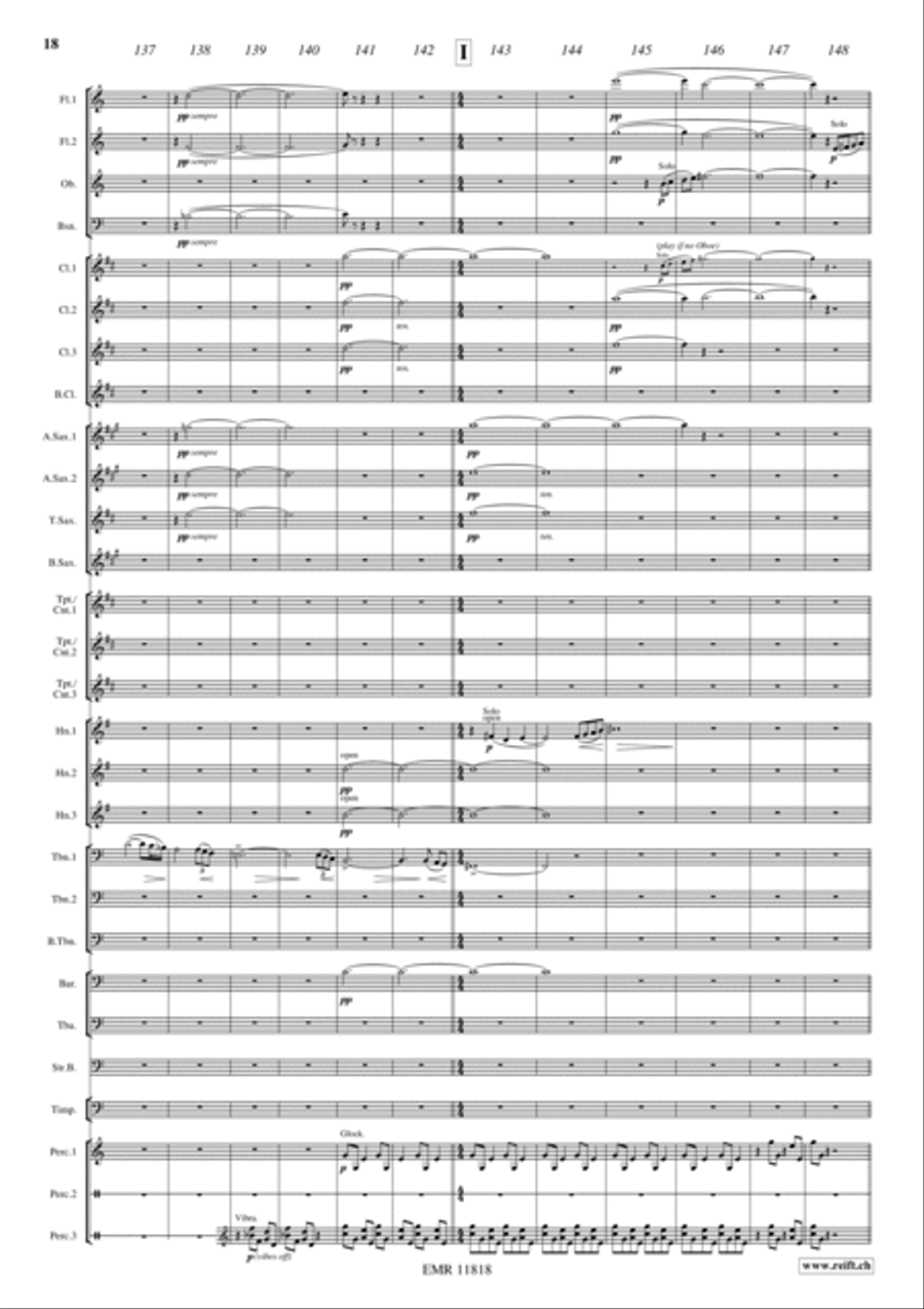 The Perfect Fool Concert Band scores gallery preview page 19