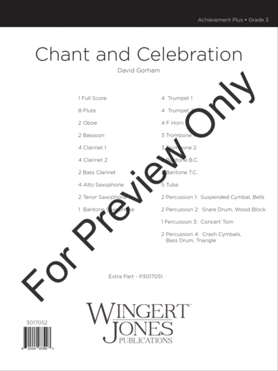 Chant and Celebration Concert Band scores gallery preview page 2