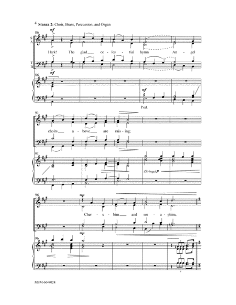 Holy God, We Praise Your Name 4-Part scores gallery preview page 3