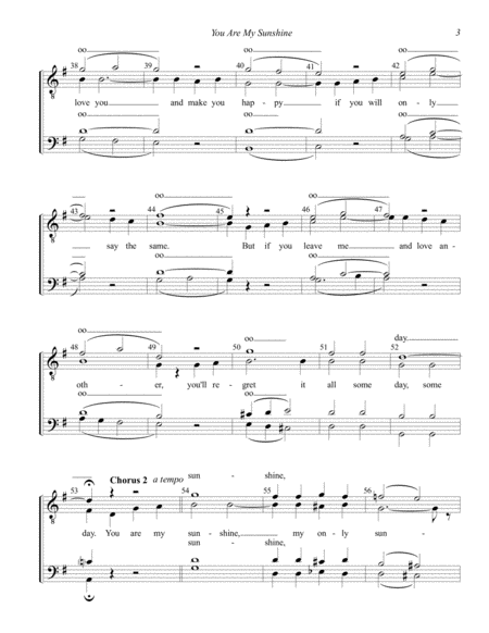 You Are My Sunshine by Ray Charles TTBB - Digital Sheet Music