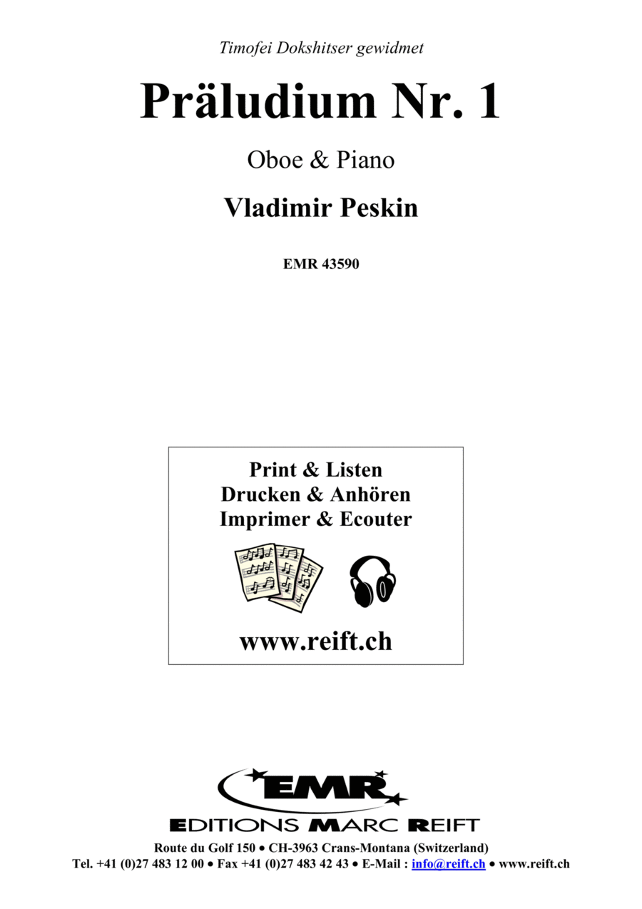 Praludium No. 1 Piano Accompaniment scores gallery preview page 1