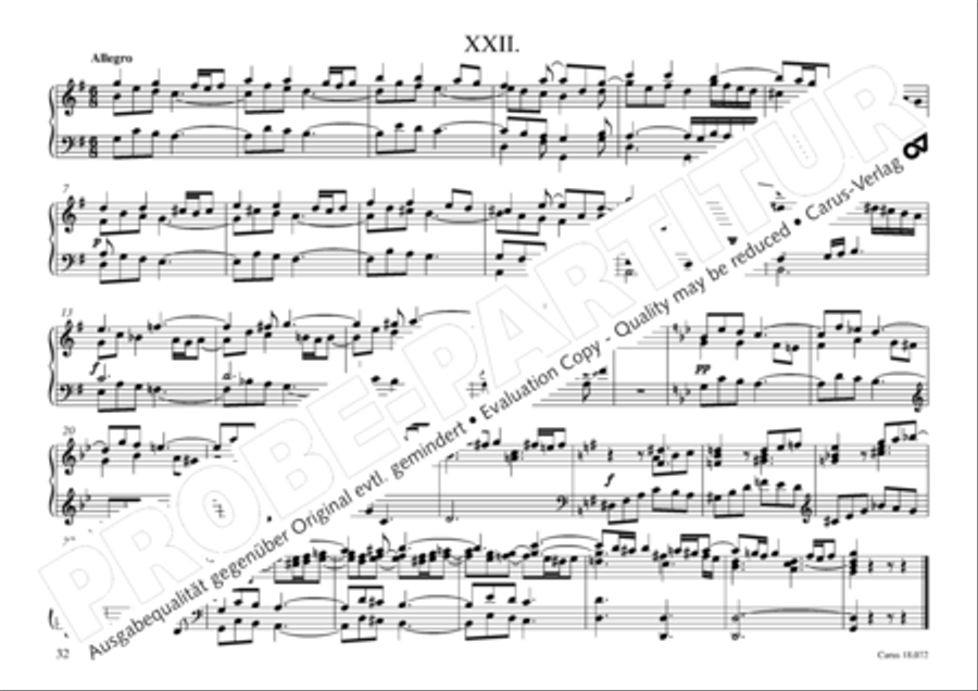 Vogler, 32 Preludes pour l' Orgue ou Pianoforte Piano scores gallery preview page 33