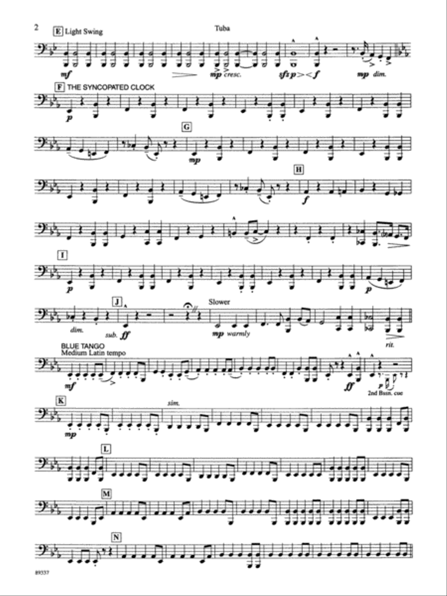 Leroy Anderson Portrait: Tuba Concert Band scores gallery preview page 2