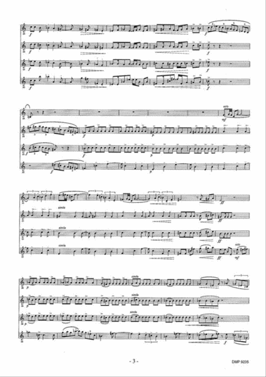 A Playful Quartet Saxophone Quartet scores gallery preview page 3