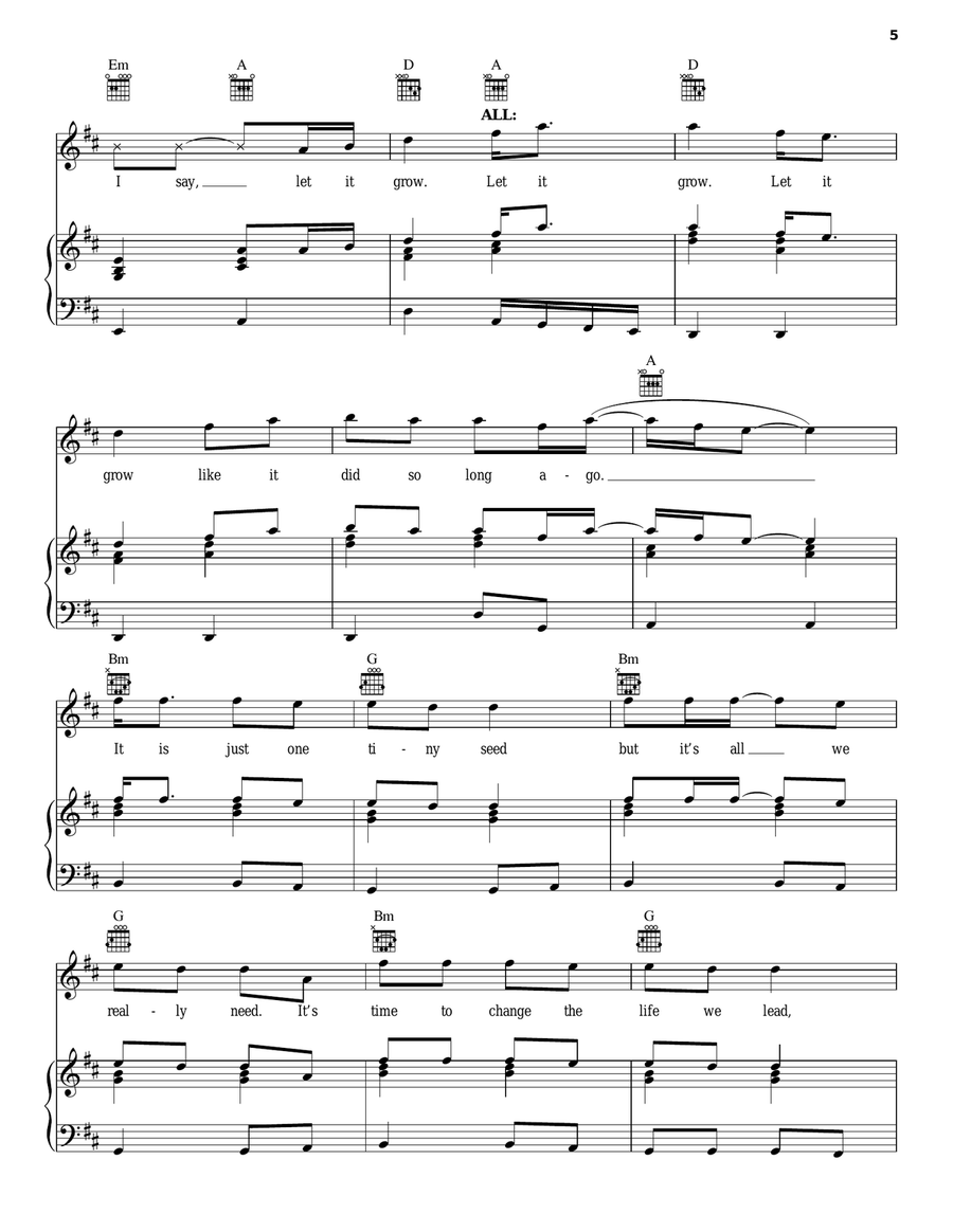 Let It Grow Let It Grow Acoustic Guitar scores gallery preview page 5