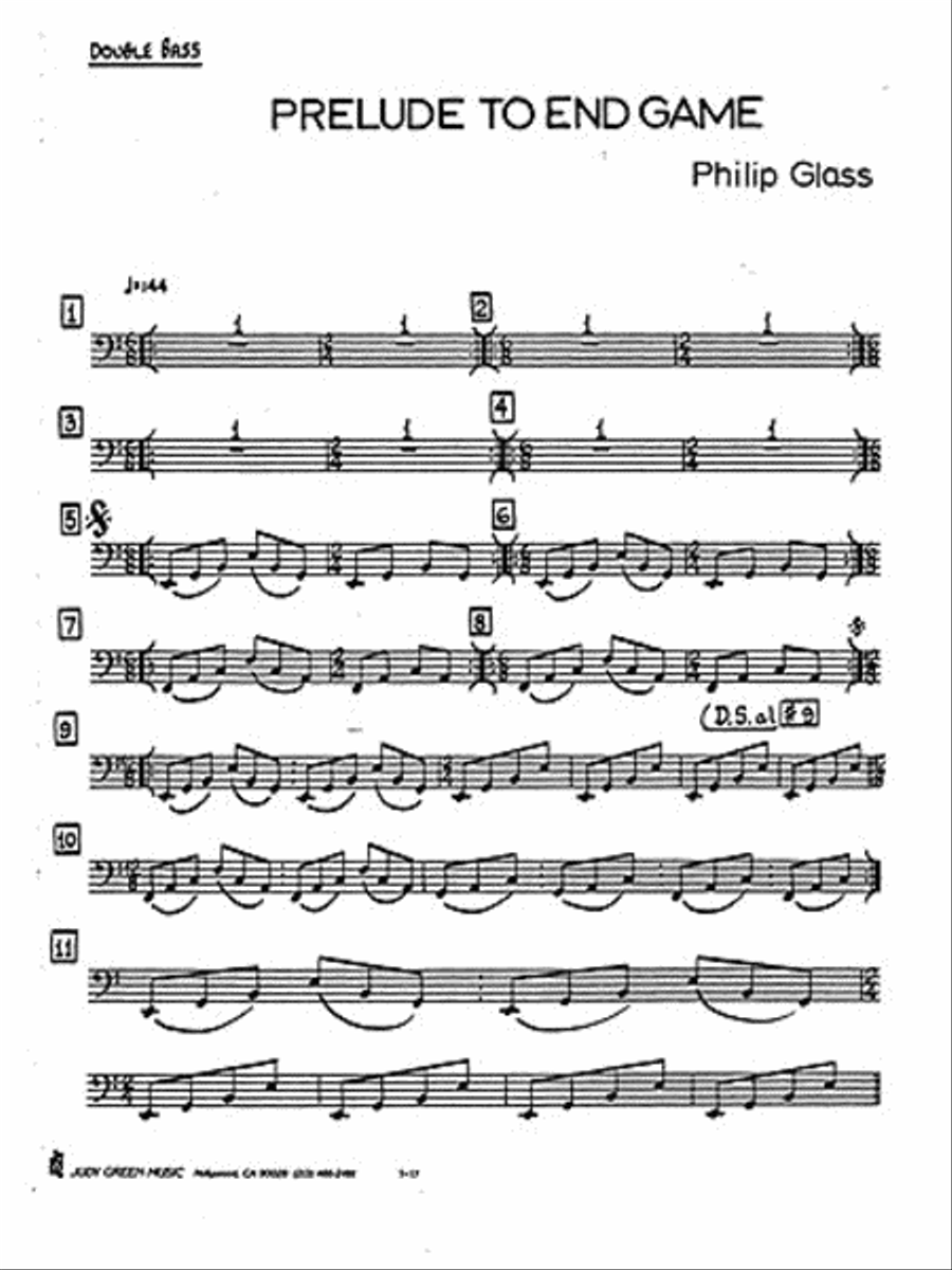 Prelude To 'Endgame' Double Bass scores gallery preview page 1