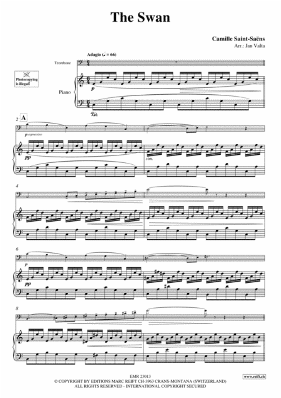 The Swan The Swan Piano Accompaniment scores gallery preview page 3