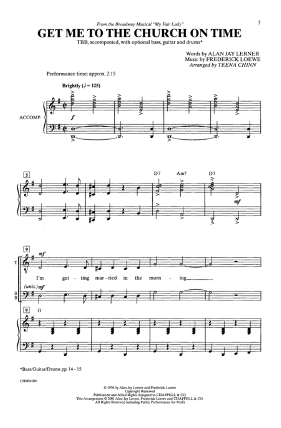 Get Me to the Church on Time Men's Choir scores gallery preview page 16