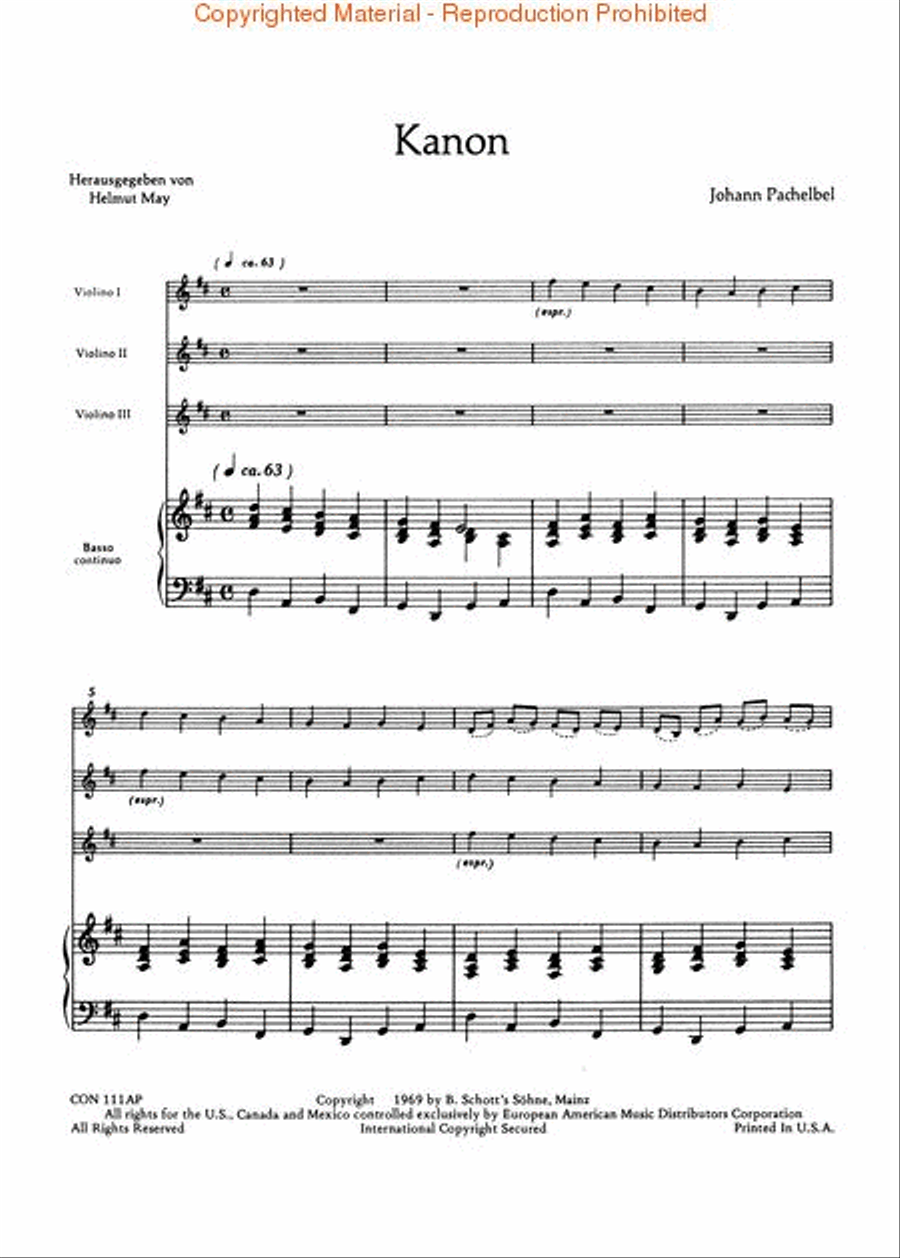 Canon in D Major Canon in D Major Chamber Orchestra scores gallery preview page 2