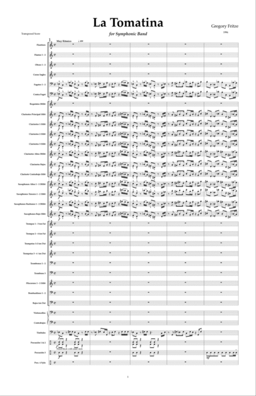 La Tomatina Concert Band scores gallery preview page 5