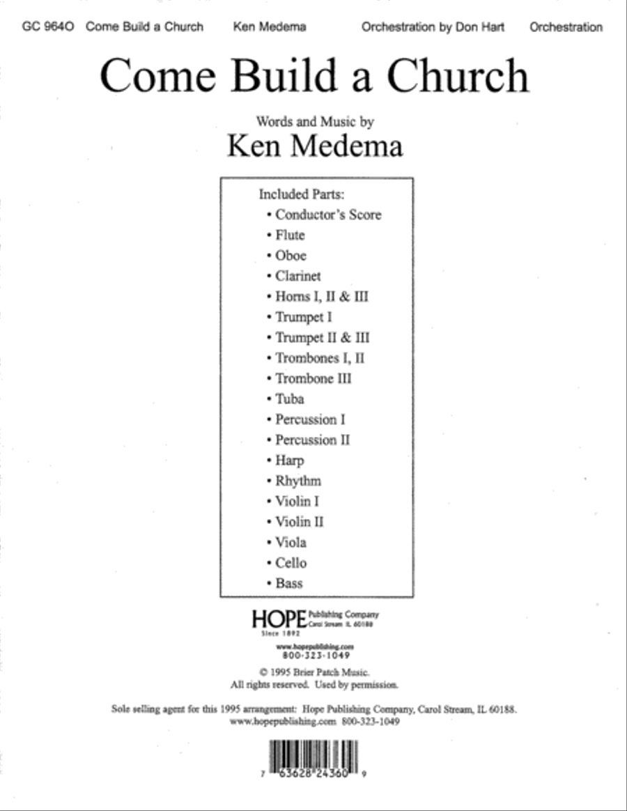 Come Build a Church Choir scores gallery preview page 1