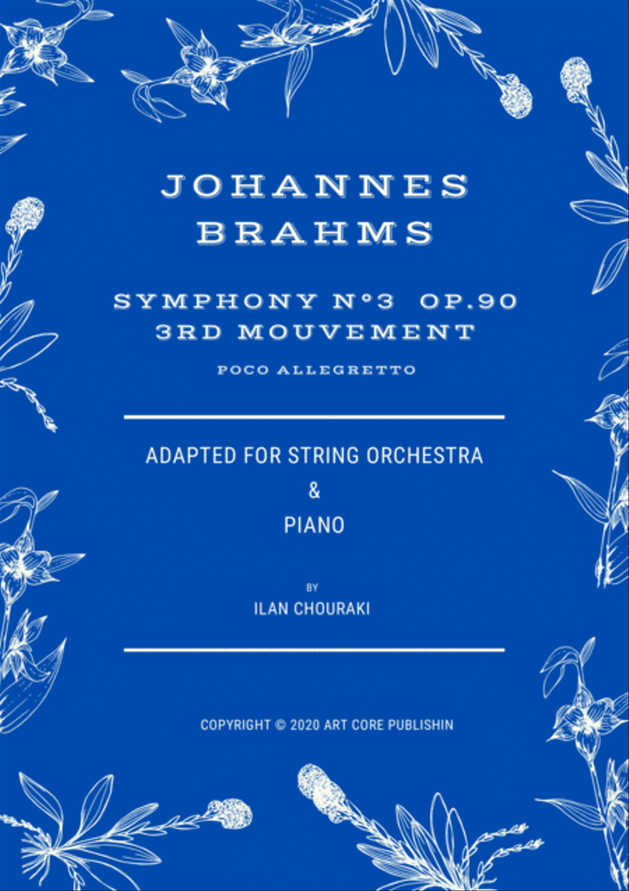 Symphony n°3 op.90, 3rd mvt for String Orchestra (quintet) and Piano Chamber Orchestra scores gallery preview page 1