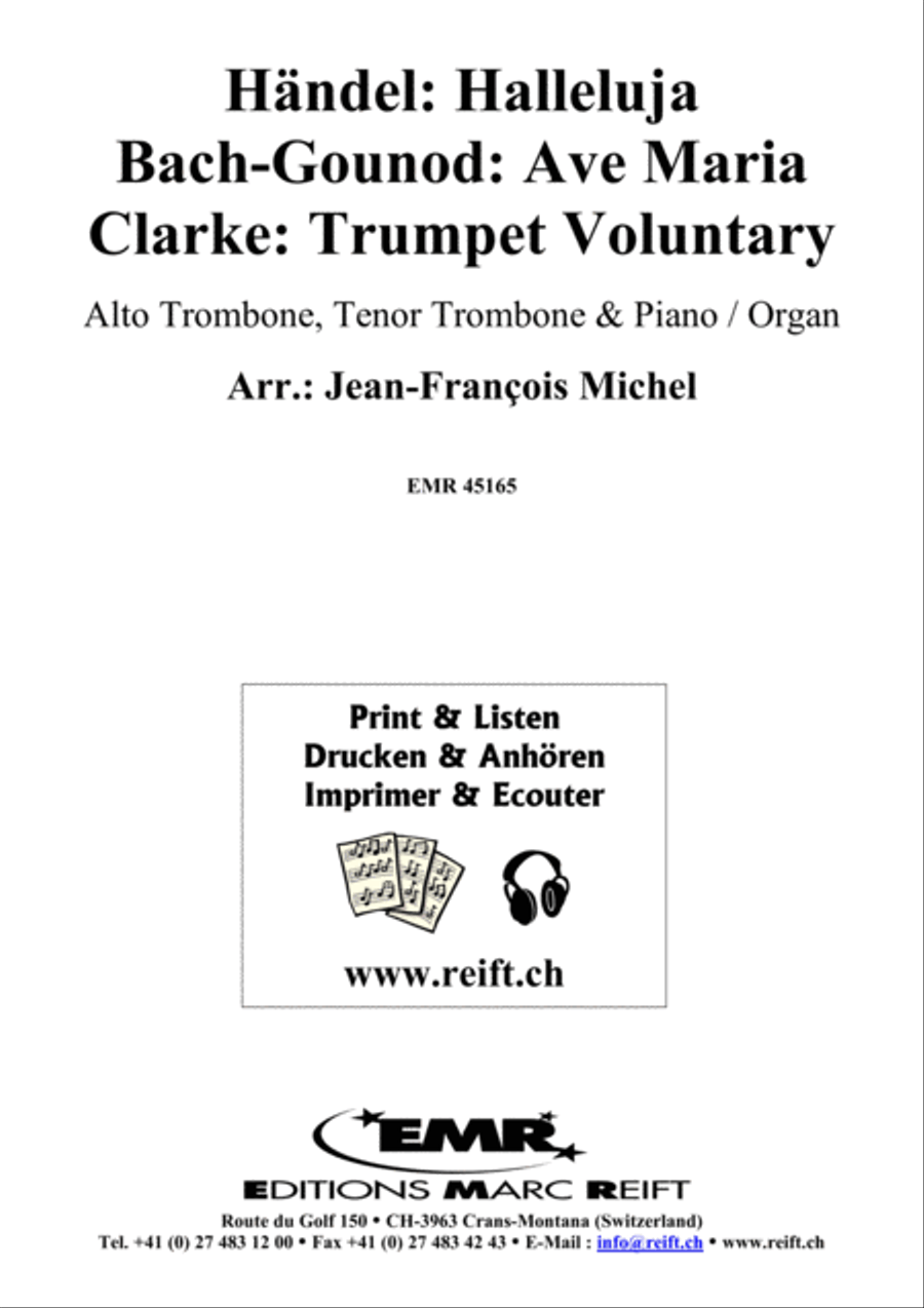 Halleluja (Handel) / Ave Maria (Bach-Gounod) / Trumpet Voluntary (Clarke) Trumpet scores gallery preview page 2