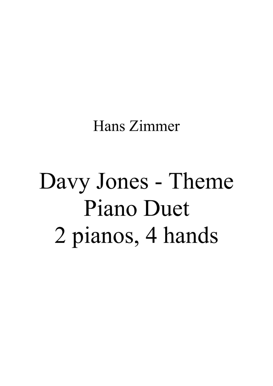 Davy Jones Easy Piano scores gallery preview page 1