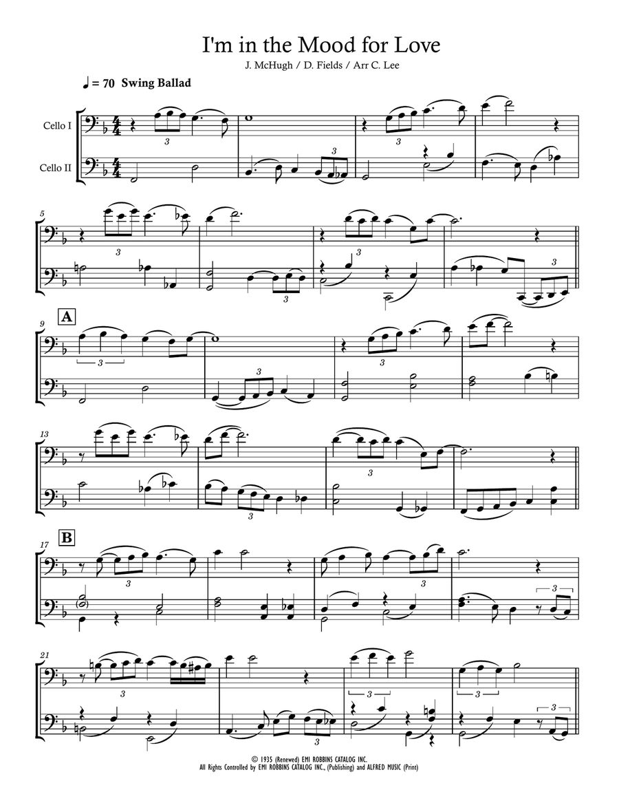 I'm In The Mood For Love I'm In The Mood For Love String Duet scores gallery preview page 1