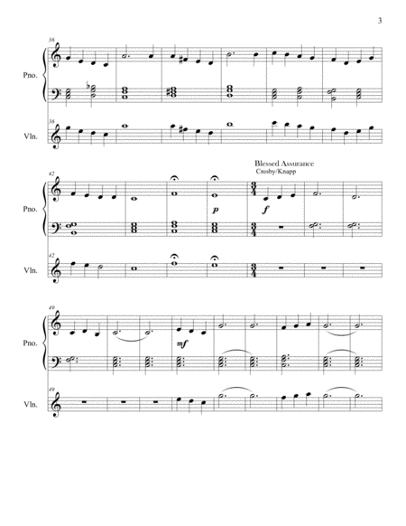 Sacred Hymn Medley (Easy Piano & Violin) image number null