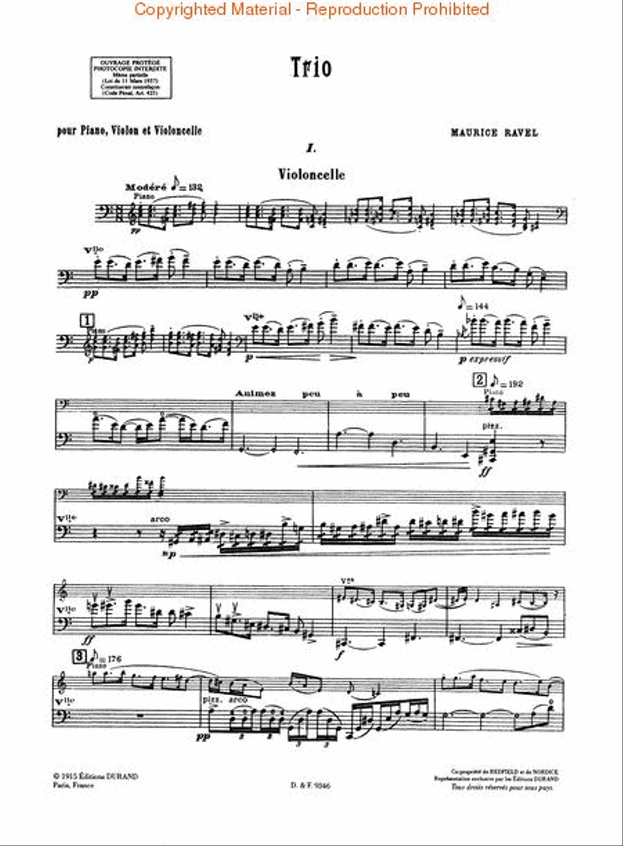 Trio for Violin, Cello and Piano Piano Trio scores gallery preview page 4