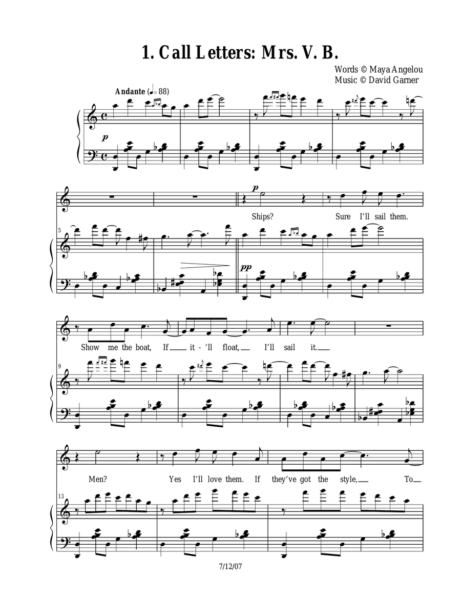 Phenomenal Woman Phenomenal Woman Soprano Voice scores gallery preview page 5