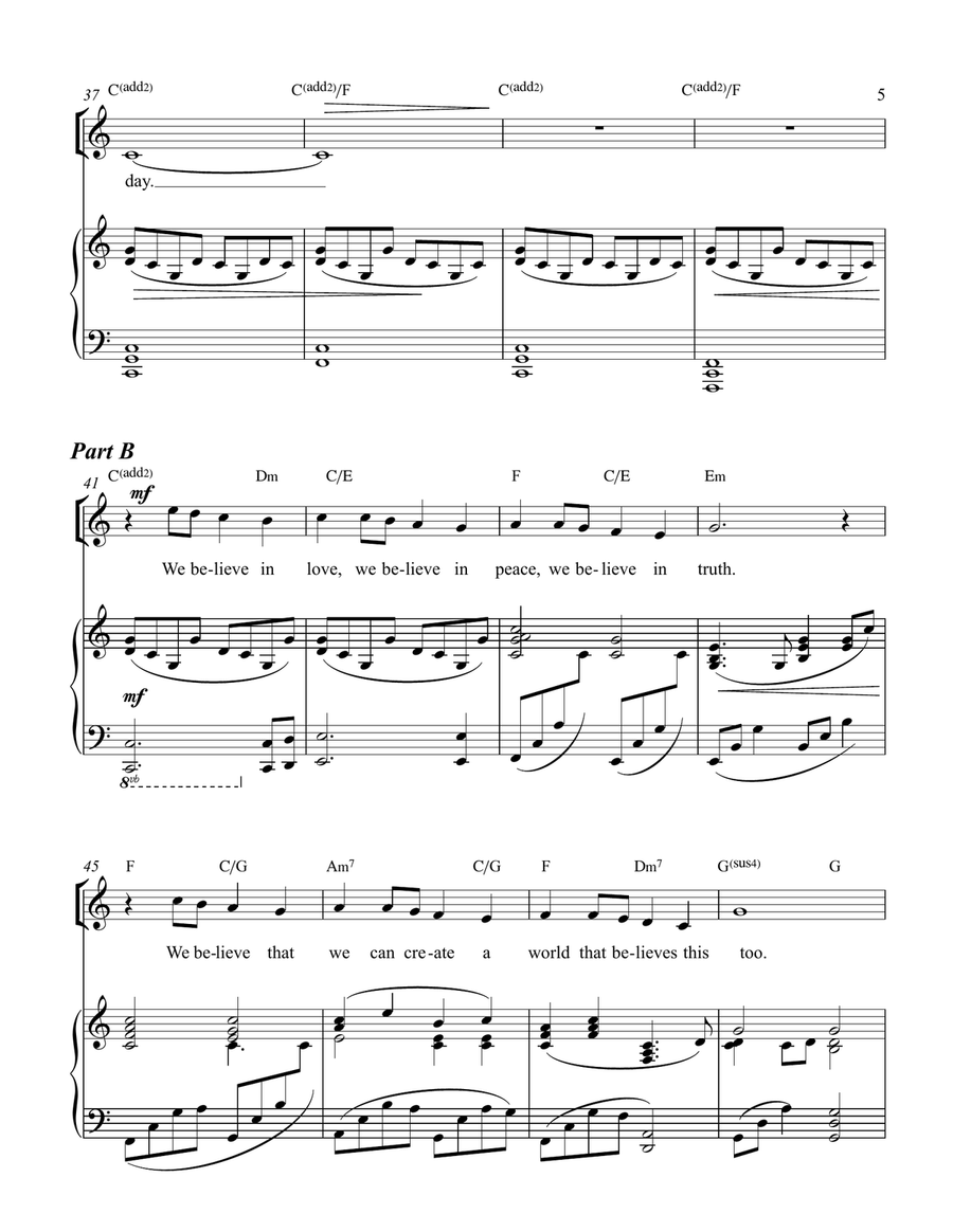 Stand in the Light Piano, Vocal, Guitar scores gallery preview page 5