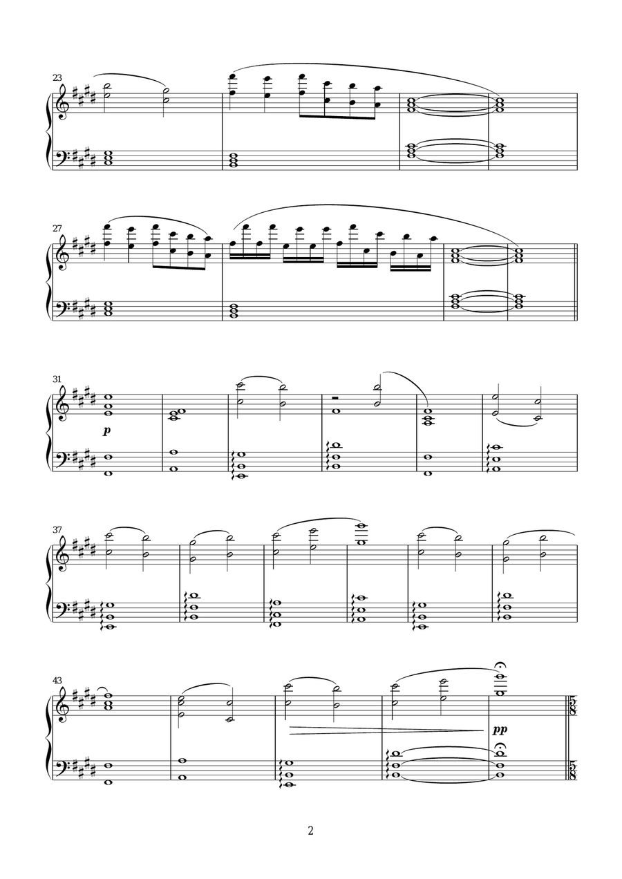 Scattered Ashes (Orchestral Variation) Piano Solo scores gallery preview page 2