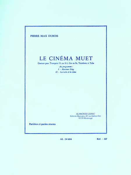 Le Cinema Muet (quartet-brass)