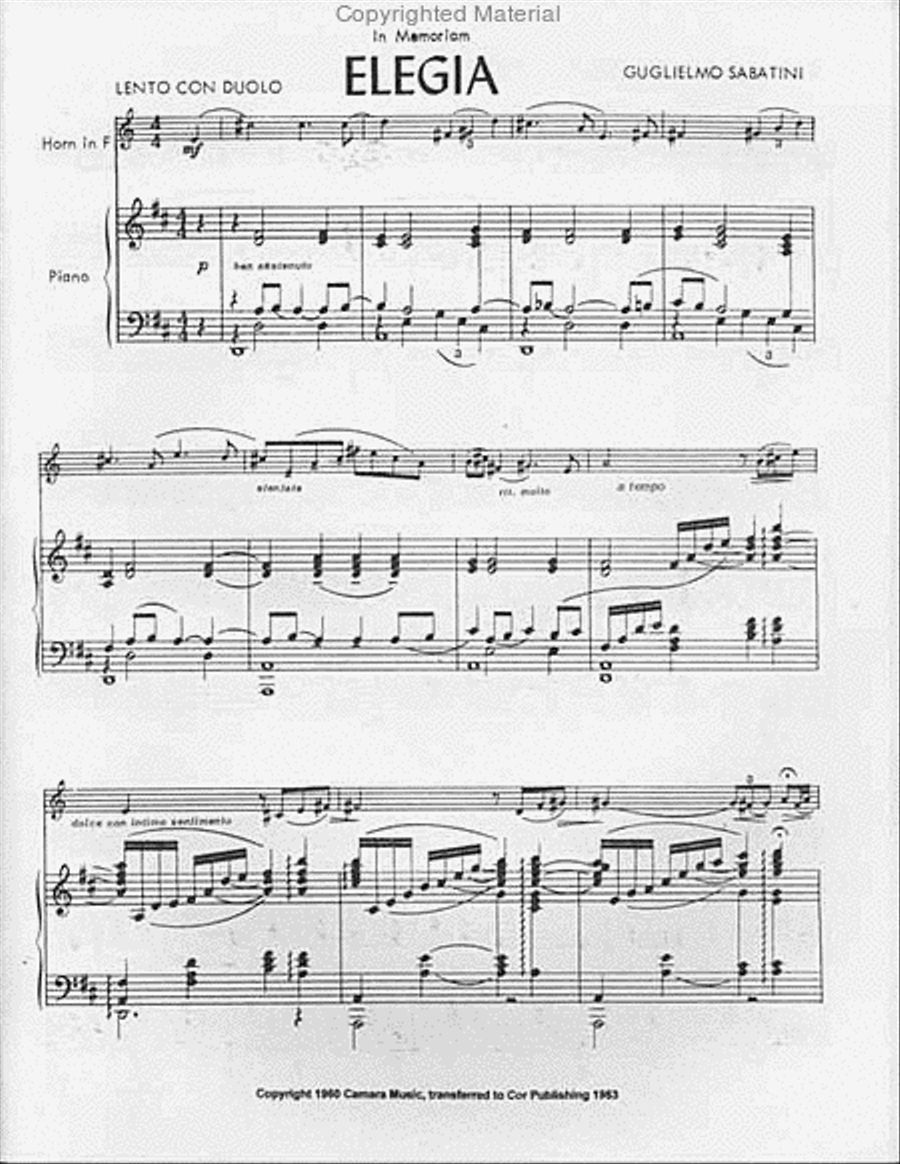 Elegia Horn scores gallery preview page 2