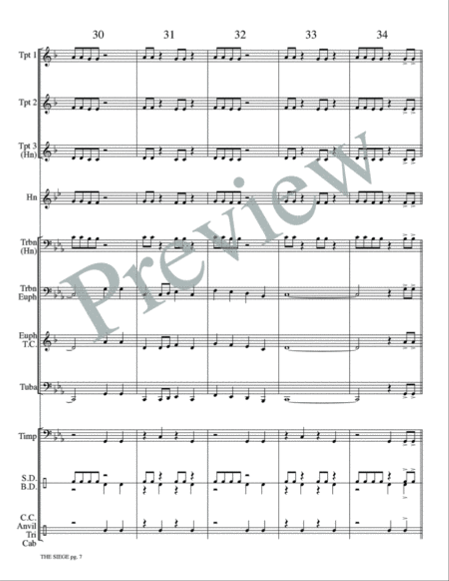 The Siege Small Ensemble scores gallery preview page 9