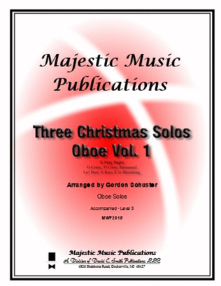 Book cover for Three Christmas Solos - Oboe, Vol. 1