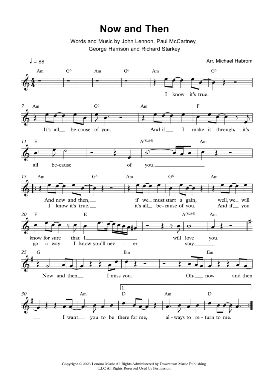 Now And Then Soprano Recorder scores gallery preview page 1