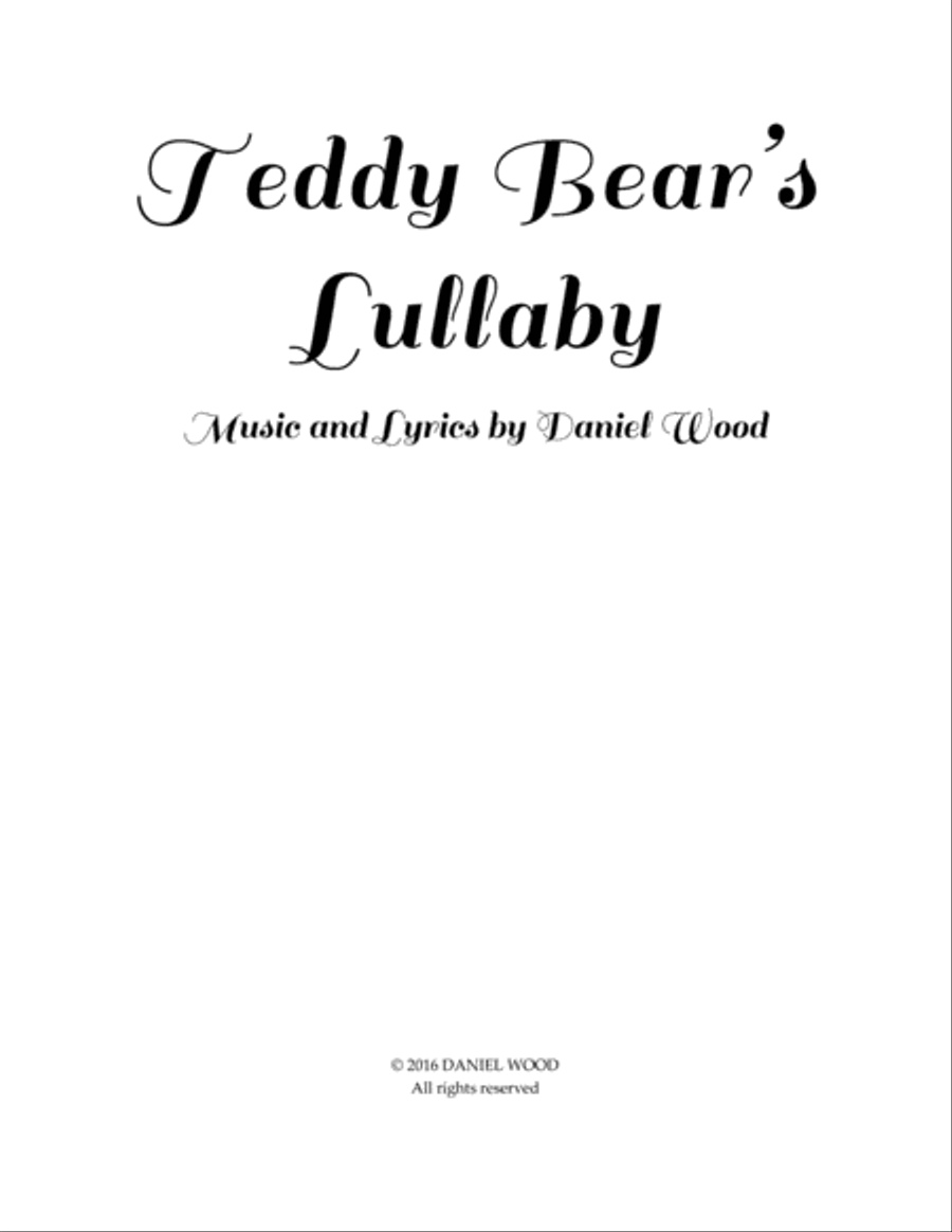 Teddy Bear's Lullaby Teddy Bear's Lullaby Voice scores gallery preview page 1