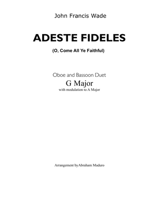 Adeste Fideles (O, Come All Ye Faithful) Oboe and Bassoon Duet