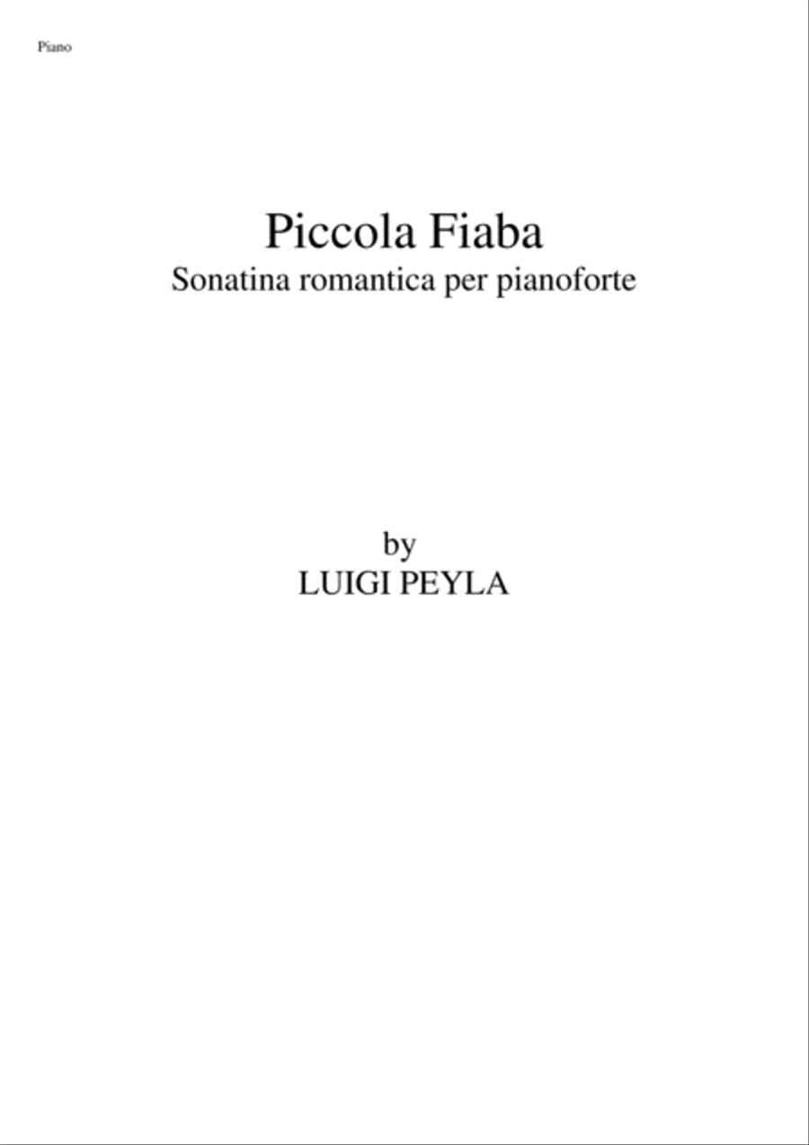Piccola Fiaba Piano Solo scores gallery preview page 1