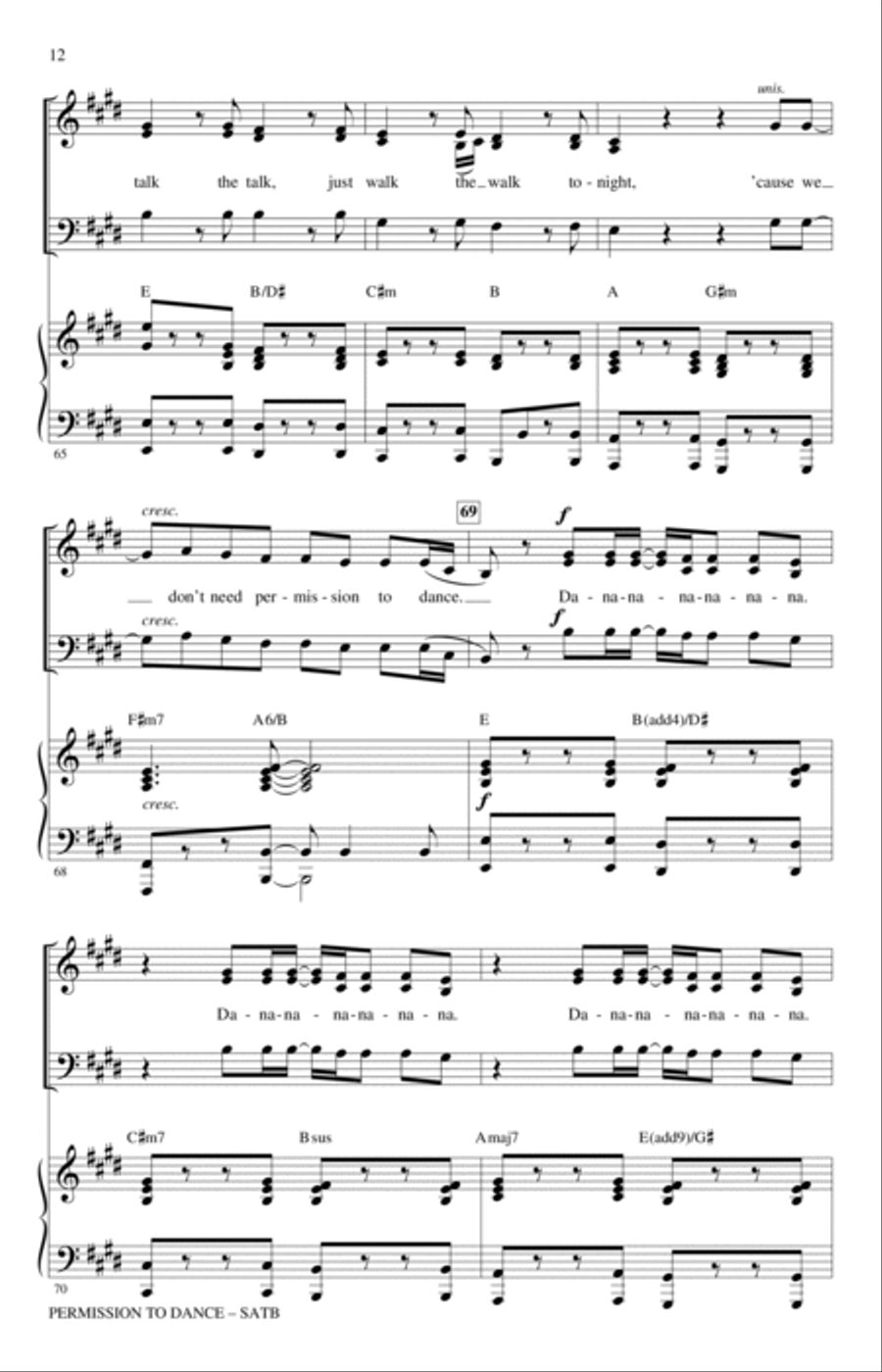 Permission To Dance (arr. Roger Emerson) 4-Part scores gallery preview page 11