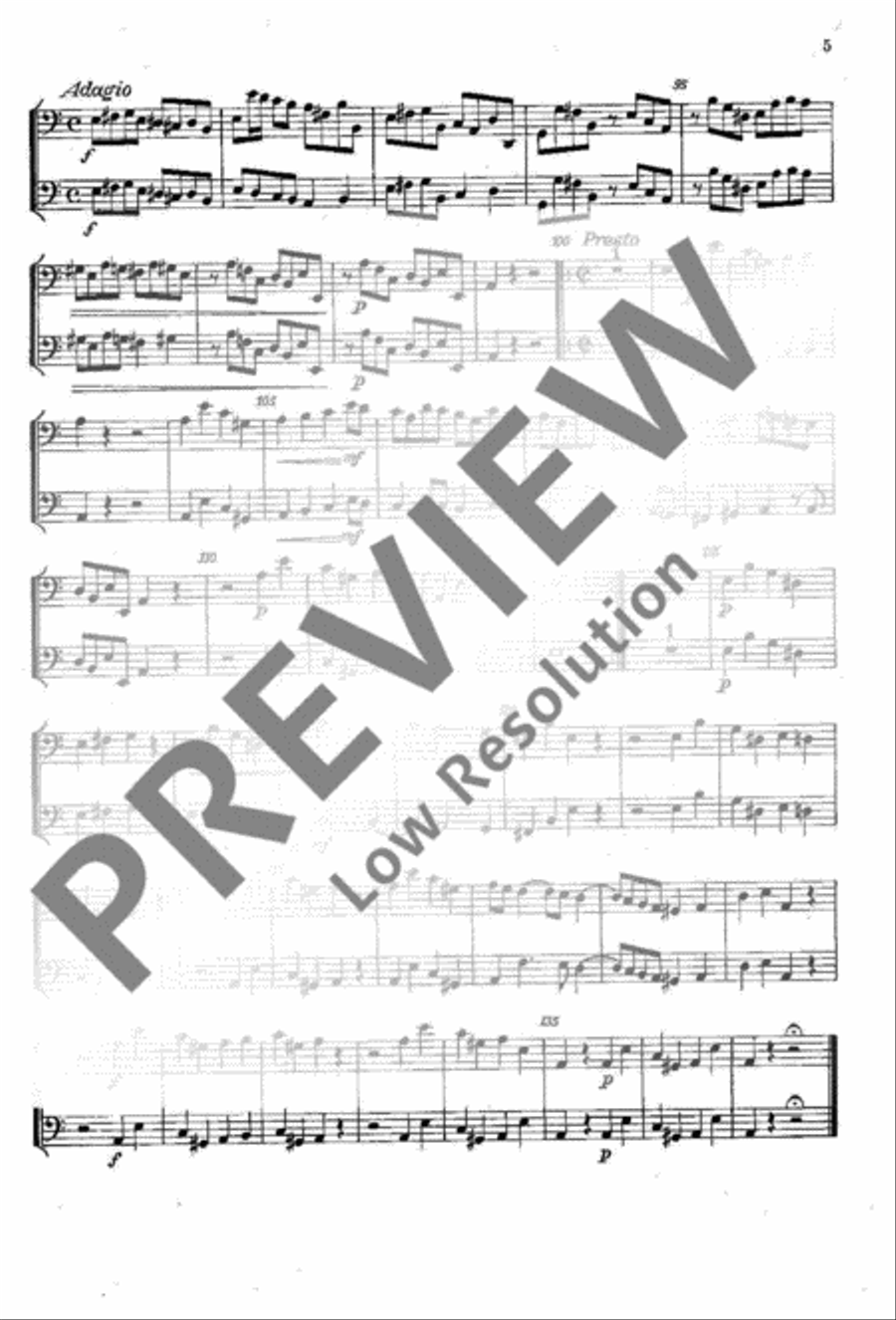 Sinfonia I und XI Sinfonia I und XI Double Bass scores gallery preview page 6