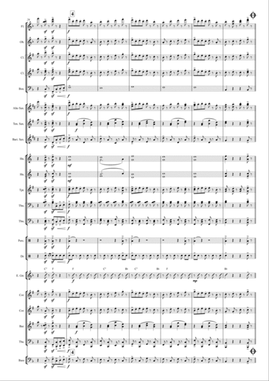 Bandits' Galop on Motives of an Operetta 'Prinz Methusalem', Op.378, for brass band concert Concert Band scores gallery preview page 6