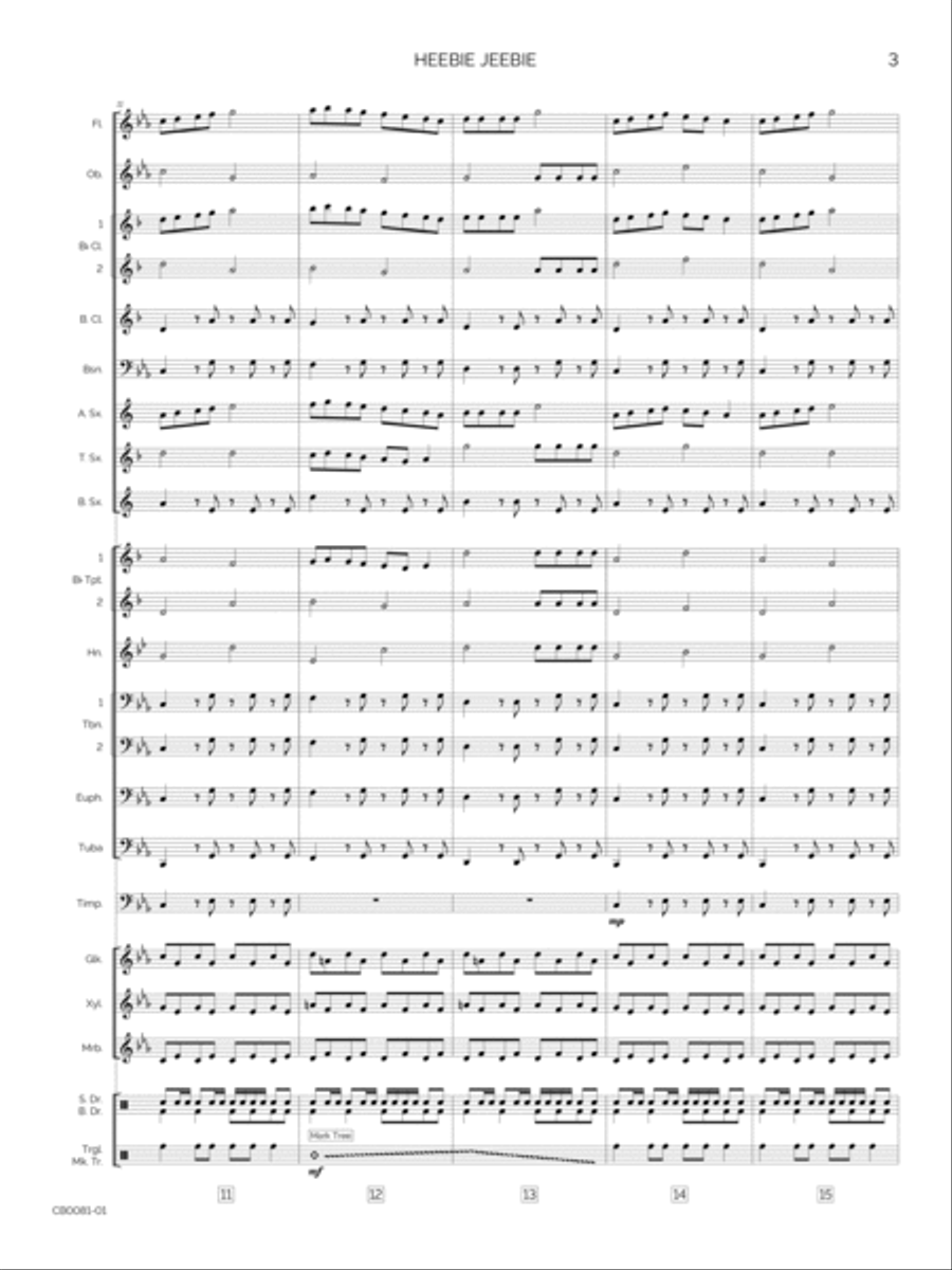 Heebie Jeebie Concert Band scores gallery preview page 6