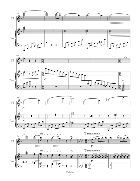 Preludio from Petite Suite for Flute and Piano image number null