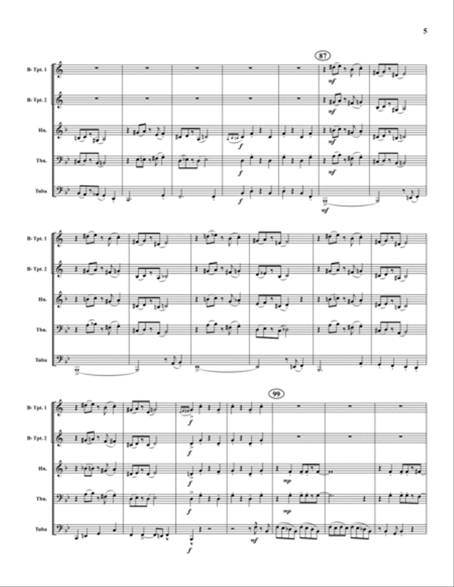 Royal Garden Blues Brass Quintet scores gallery preview page 5