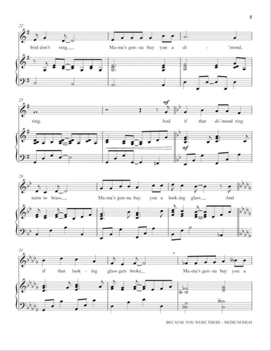 Hush, Little Baby (Medium High Voice) (includes Audio) Choir scores gallery preview page 4